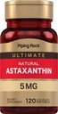 Piping Rock Astaxanthin Supplementary 5mg PHL124; 120 Softgel Kapsle PHL124; z Haematococcus Pluvialis Algae Extract PHL124; Non- GMO, gluten zdarma