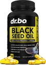 Black Seed Oil Kapsle Vegan - Čisté studené lisované černé Seed Oil Nigella Sativa Cumin pro zdraví pokožky a vlasů, 500mg, 1000mg per 2 Kapsle Servis Černým semínkem tekuté Kapsle Halal - 60 Softgels pilulky