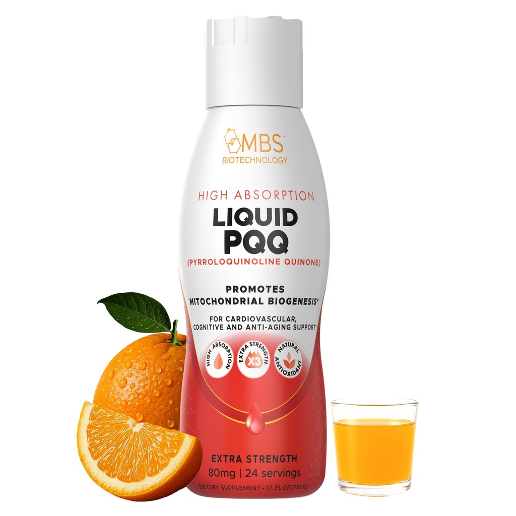 17oz 80mg Liquid PQQ Superior Vysoce absorbovatelné pyrrolochinolin Quinone pro Mitochondria Energy a antioxidanty. 24 sluhů. Podporuje srdeční zdraví a kognitivní funkci.