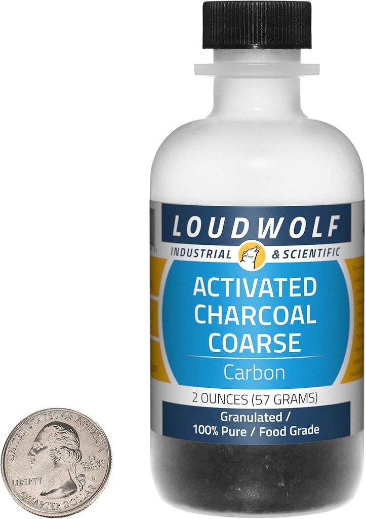 Activated Charcoal / 2 Ounce Bottle / 100% čistý potravinářský stupeň / granulovaný / USA