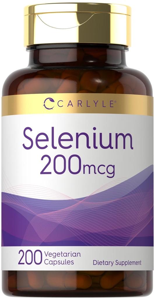 Carlyle Yeast Free Selenium 200 mcg duplica124; 200 Kapsle 124; L- Selenomethionin Essential Mineral duplica124; Vegetarian, Non- GMO & gluten Free Supplementary