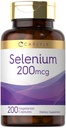 Carlyle Yeast Free Selenium 200 mcg duplica124; 200 Kapsle 124; L- Selenomethionin Essential Mineral duplica124; Vegetarian, Non- GMO & gluten Free Supplementary