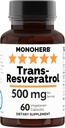 Trans Resveratrol 500 mg - 60 Veg Kapsle 124; 250 mg na kapslí - Serving Size 2 Kapsle: 500 mg - 30 Servings