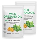 Oregano Oil Kapsle, 240 Softgels, 2 z 1 6,000mg Wild Oregano Oil s černým semenným olejem 200mg Supplementa- 4X Síla Carvacol & Thymoquinon, gluten Free & Non- GMO