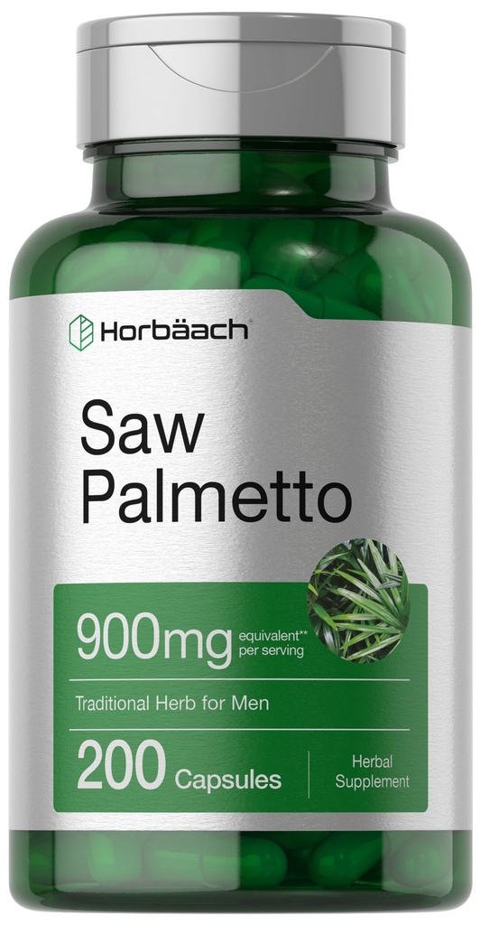 Horbaach Saw Palmetto Extract 124; 900mg Support 124; 200 Kapsle 124; Non-GMO a gluten Free Formule 124; Tradiční Herb dodatek 124; z Saw Palmetto Berries