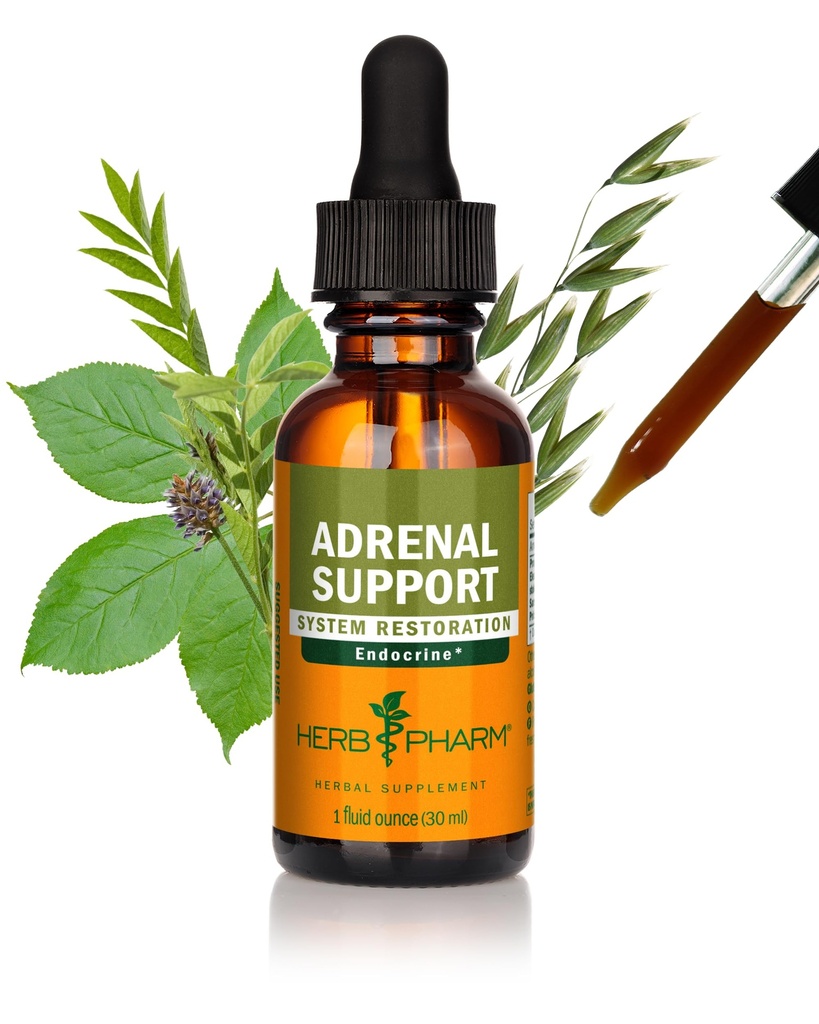 Herb Pharm Adrenal Support Liquid Herbal Formule s Eleuthero a Licorice Liquid Extracts - 1 Ounce