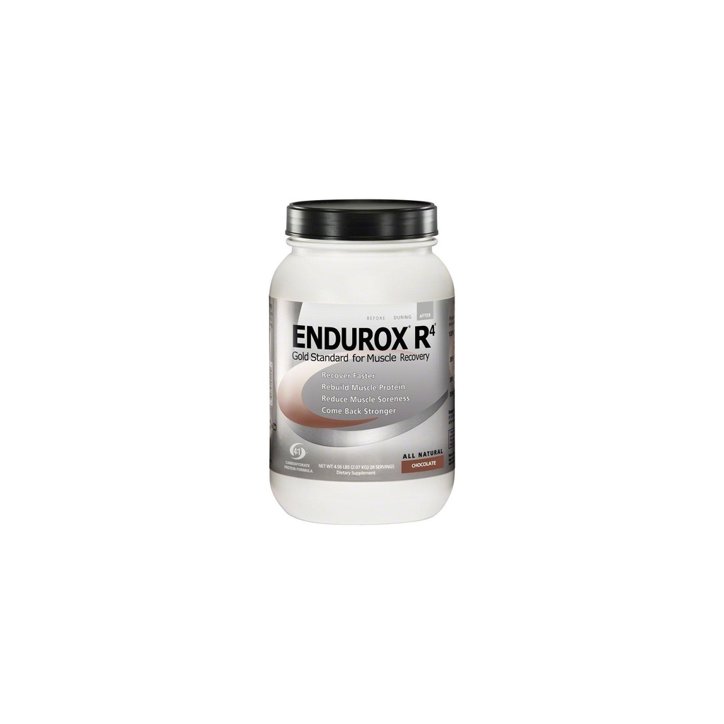 Endurox R4 by PacificHealh - All Natural Post Workout Recovery Mix s proteinem + sacharidy a elektrolyty - pro rychlejší zotavení, snížená bolestivost a svalová obnova - 28 Servings (Chocolate)
