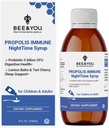 Bee and You Propolis Nighttime Sirup s probiotickým, vitamínem C, a Elderberry - Gentle Formule pro dospělé a děti, 5 Fl Oz
