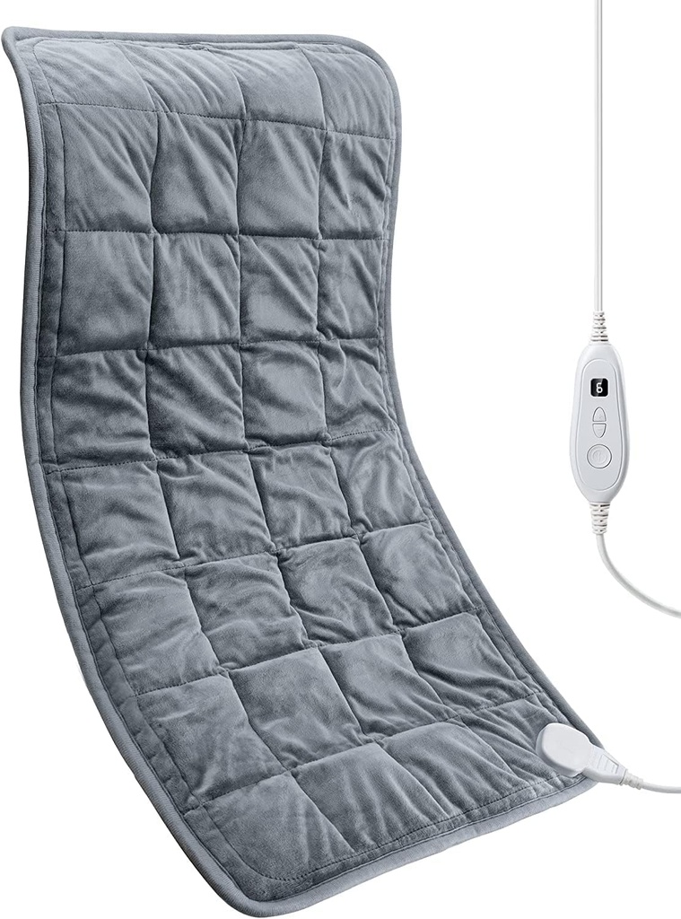 Vážená topná deska 17 "x 33" XXXL Elektrická topná deska pro úlevu od bolesti zad, 5LBS s 6 Teplo Nastavení 2H Automatické-Off Heat Pad pro rameno nohy křeče Wassable