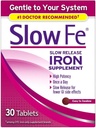 Pomalé Fe Slow Release Iron Supplement - 30 Tablet, balení po 4