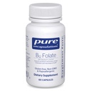 Čisté enkapsulace B12 Folát - Energetický dodatek k podpoře Nervy, Energetický metabolismus a kognitivní podpora * - s vitaminem B folát jako metafolin - 60 Kapsle