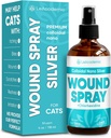 Kočka Wound Care Spray je perfektní s Cat Cone Côte 124; Nano Silver + Chlorhexidin ve složení 124; Bites, škrábance, červenost, Irritation, a sutures po chirurgii 124; 4 Oz