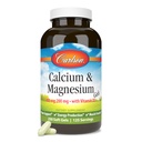Carlson - Vápník a hořčík gely, 2: 1 Vápník na hořčík poměr, 200 mg doplněk vápníku, 100 mg doplněk hořčíku, Kostní podpora, Výroba energie, 250 Softgels