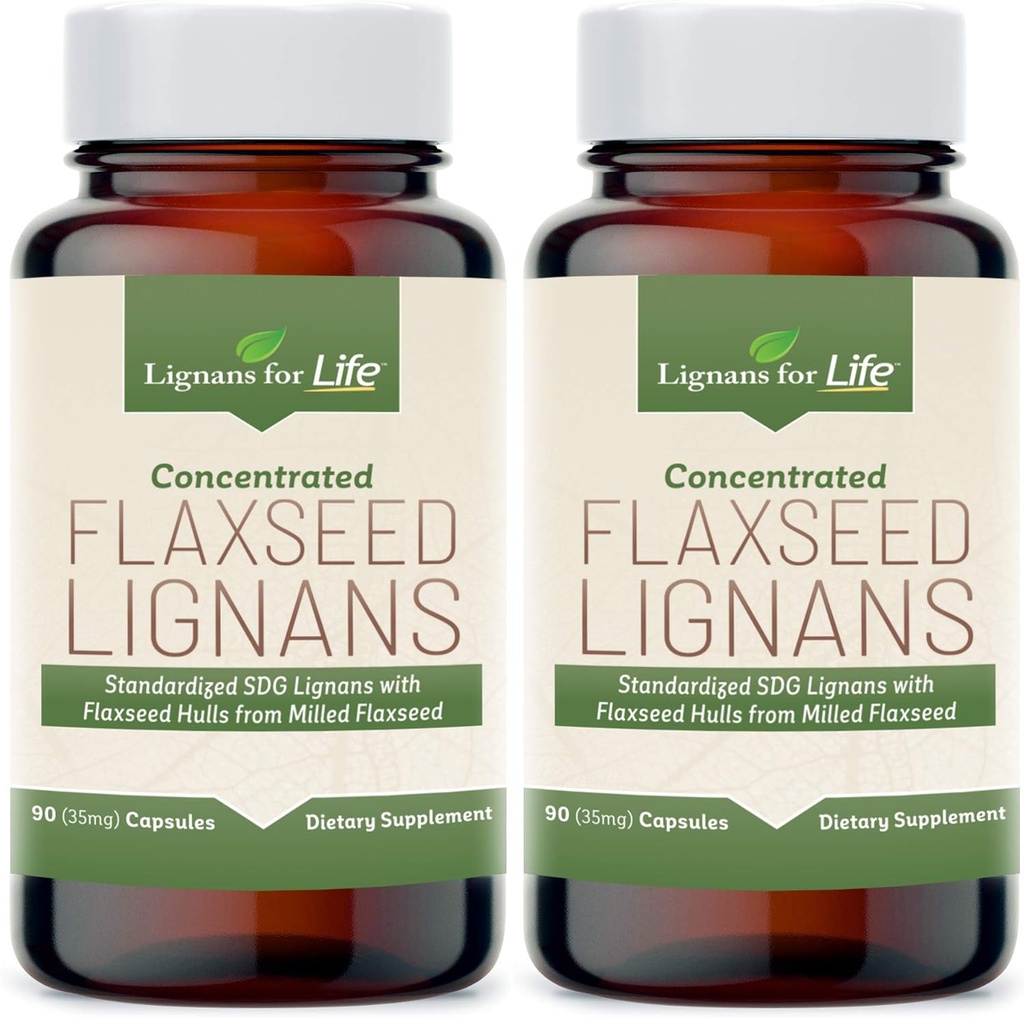 Lignans For Lixseed Lignans for Dogs + SDG - Omega 3 Fatty Acids, High Fiber Antioxidants Napomáhá zlepšit lesklé coat, Digestive & Heart Health Lignans, 35mg, 90 Flaxseed Kapsle, 2 balení