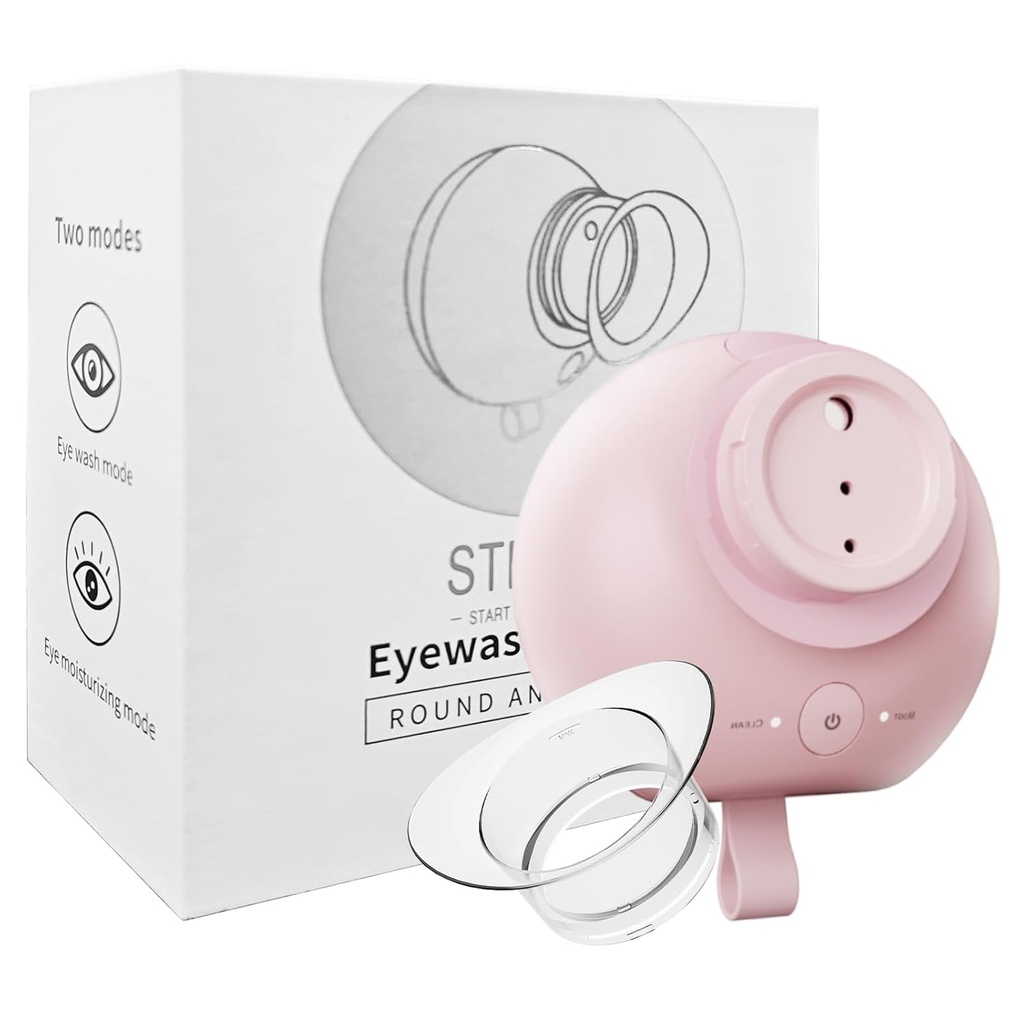 Nano Eye Mist Sprayer & Oko Wash Kit, Přenosný Oko Mister pro Eyelid k úlevě suché oči, Dobíjecí oční pára pro oční kapky nástroj pro suchost, Stye, Kůže SPA doma, kancelář, Cestování (růžová)