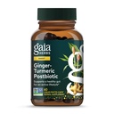 Gaia Byliny Ginger- Turmeric Postbiotic - Premium Digestive Supplement for Gut Health - Vyrobeno s fermentovanou turmeric & Ginger - Bez mléka, Soy & Gluten - 60 Vegan Kapsle (30 Servings)