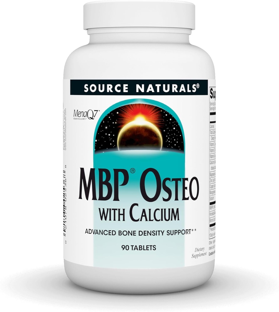 Zdroj Naturals MBP Osteo s vápníkem, Pokročilá podpora hustoty kostí *, 90 tablet