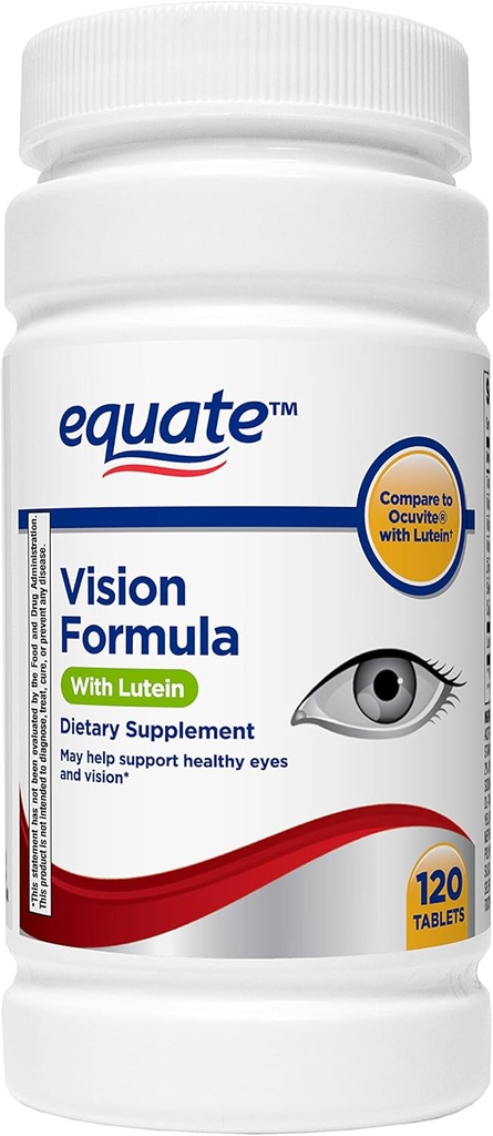 Rovnice - Vision Formule s Lutein, vitamin pro oční zdraví a minerální doplněk, 120 Tablety podle rovnice