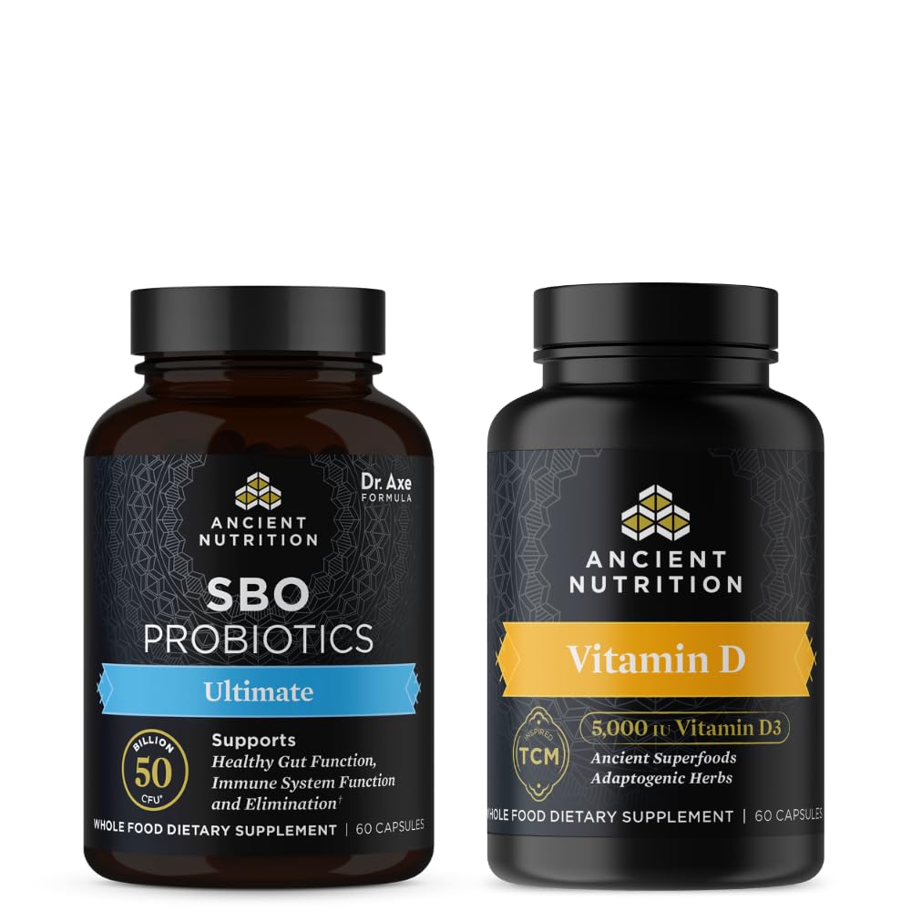 Antická výživa SBO Probiotika Kapsle, Ultimate, 60 Počet + vitamín D Kapsle, 90 Počet