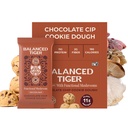 Organic Functional Mushroom Vegan Protein Bars 124; Made in USA CLAS124; Full Dose (1500mg) Lions Mane, Chaga, Reishi & Cordyceps Bars CLAS124; Plant Protein Bars w / Adaptogens & Superfoods CLAS124; Chocolate Chip Cookie Dough