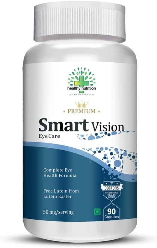 Smart Vision Eye Care Dodatek k zlepšení vize, modré světlo, Glare citlivost a digitální stráž Formule (Lutein, Zeaxanthin) - Balení 90 Vegetariánské kapsle