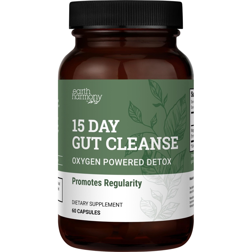 15 Den Gut Čisté Detox pro ženy a muže - Vegan, Non- GMO ingredience pro Waist Loss a zácpa pomoc s 15 den Čisté Gut podpora bez křeče, Jak je vidět na TikTok (60 Kapsle)