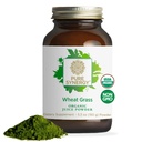 PURE SYNERGIE Organic Wheat Juice Powder 124; Chlorofyl- Rich Green Juice Powder 124; Raw Organic USA Wheat Grass OF 124; for Energy, Alkalic Balance, and Digestion Support (5.3 oz.)
