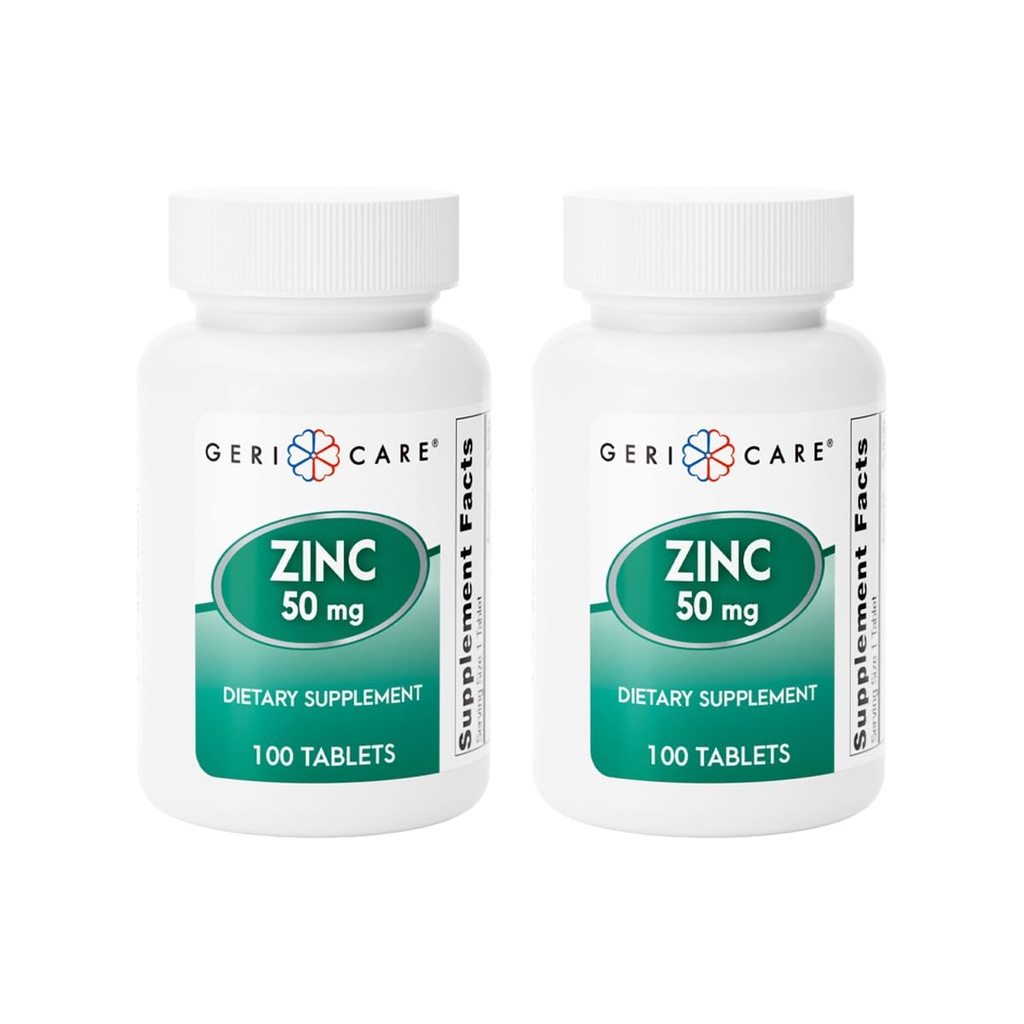 Zinek Sulfát Tablets 50mg podle Geri- Care current 124; Dietní dodatek Current 124; 100 Počet lahví, 2- Pack