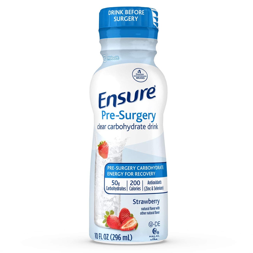 Zajistit pre- chirurgie, Čirý karbohydrát nápoj, Jahoda, 10 fl oz, 4 Počet