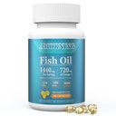 Fish- Omega3-Fatty Acids- Doplněk Small- Softgels - 180Count 1440mg pro zdravou srdeční mozkovou podporu Vysoké EPA DHA Snadno polykat