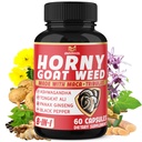 BMVINVOL Horny Goat Weed Kapsle s Tribulus, Ginseng, Ashwagandha, Maca, Tongkat Ali, Nettle, Black Pepper - 60 Počet