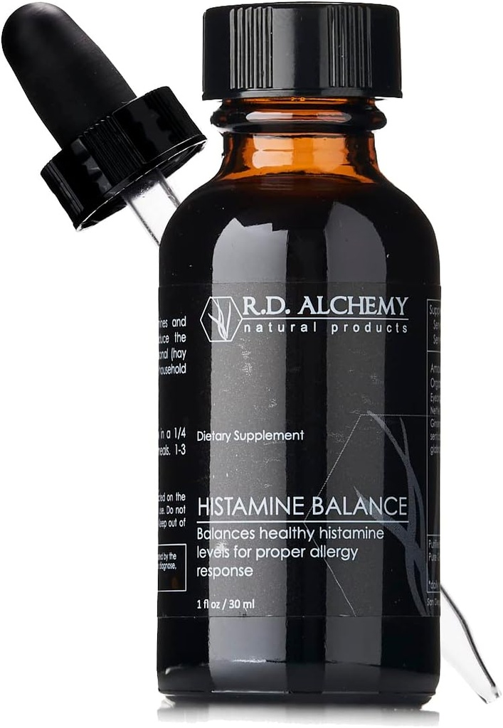 RD Alchemy - 100% přírodní a organické histaminové bilance extrakt do rovnováhy zdravé histaminové úrovně pro správnou alergickou reakci - podráždění očí, Runny Nose, Kašel nebo zácpa