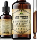 Mléko Thistle Játra Detox - All- Natural Silymarin Extract pro očištění jater, imunitní podpora a zdraví kůže - Bylinné mléko Thistle dodatek - 4 fl oz