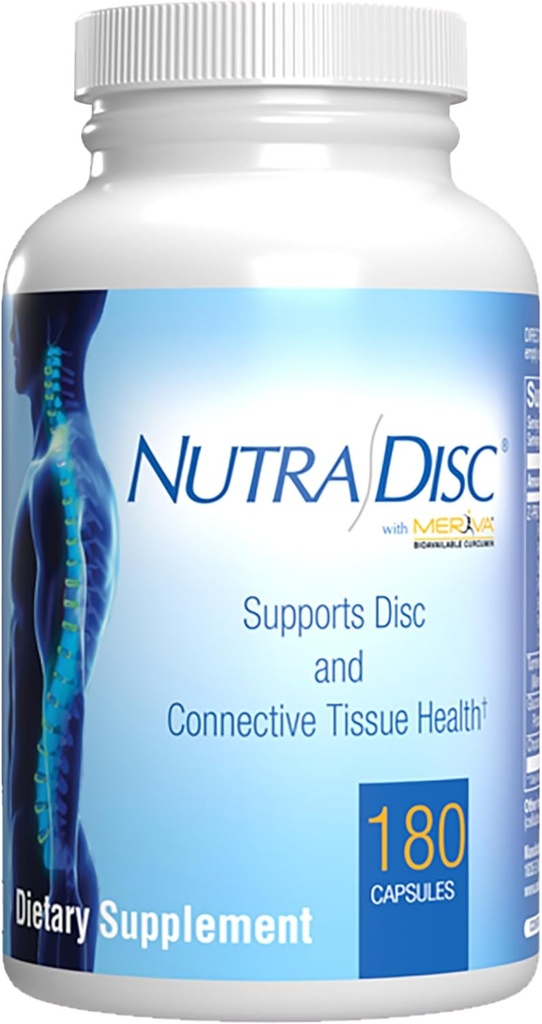 Nutra Disc & Joint Support Supplement - Klinicky propracovaná restorativní cartilage Ligament a Tendon dodatek s patentovanou Meriva Curcumin & Glucosamine a Chondroitin pro dospělé - 90 Služeb