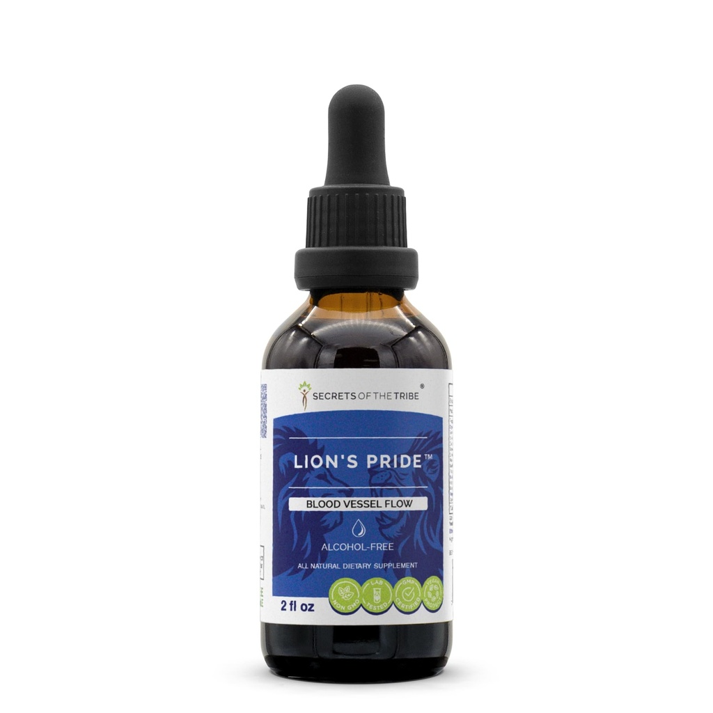 Tajemství kmene - Lion 's Pride, Krvavý Vesel Flow, Bylinný dodatek Směs Kapky Alkohol-Volný tekutý extrakt (2 Fl Oz)
