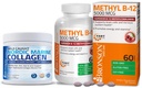 Bronson Marine Kolagen Peptidy Hydrolyzovaný proteinový prášek + methyl B12 5000 mcg Vitamin B12 Methylkobalamin