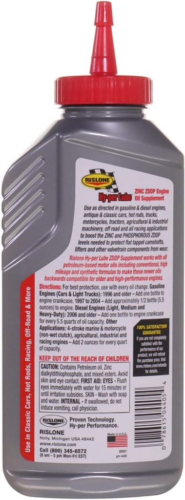 Rislone Hy-per Lube Zinek ZDDP dodatek - 11 oz. (Balení po 2)