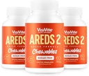 AREDS 2 Sugar- Free Eye Vitamins - Alternativa k Lutein Gummies for Eye - Lutein for Eye Health - Premium Sugar- Free Eye Vitamins - (Žvýkací tablety) Balení po 3 ks