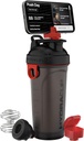 Hydra Cup JailBreak 28 oz Shaker Lahvička pro protein Shakes, Shaker Lahvička s Handle & Ball Milender, Shaker Cup s držitelem telefonu pro vaše auto, Travel to Go, BPA zdarma (černá / červená)
