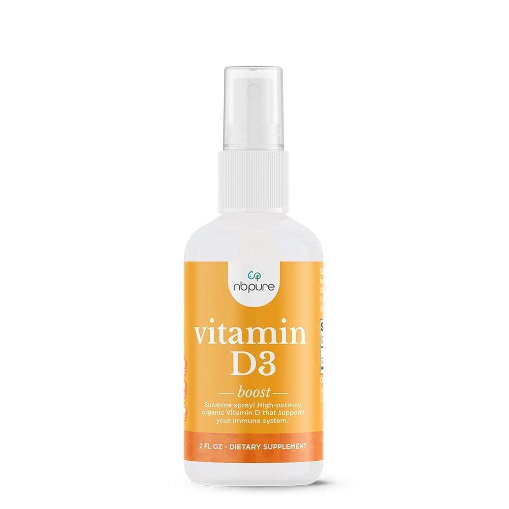 nbpure Organic Vitamin D3 Spray - High potency Liquid 1000IU per Serving for Women, Men, Kids - Cholekalciferol 'Sunshine' Supplement - Easy- to- Use, Family Friendly, On- TheBe- Travel