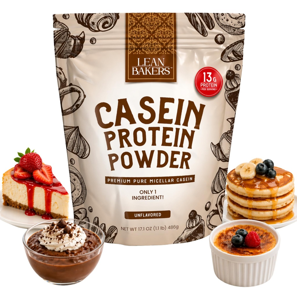 Kasein proteinový prášek, čistý micelární kasein, gluten zdarma, pro pečení bílkovin s nízkým obsahem kalorií, bez sladidel, 1.1lb