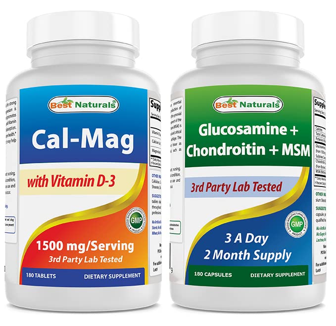 Nejlepší naturaly hořčík vápenatý s vitaminem D3 1500mg & Glucosamine Chondroitin a MSM