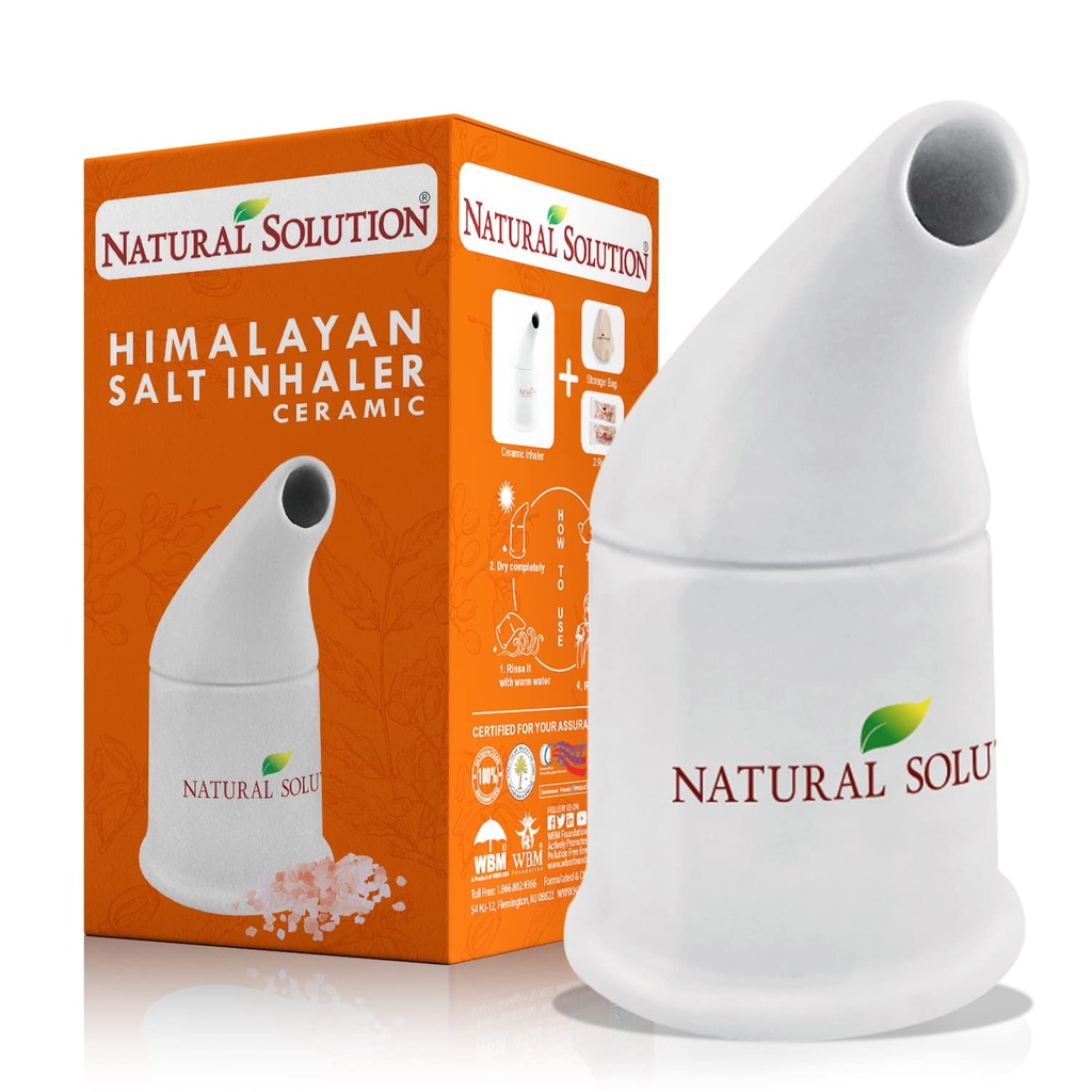 Přírodní řešení Himalayan Salt Inhaler Keramické s Himalayan Pink Salt - jednoduchý a přírodní způsob, jak si vychutnat osvěžující a uklidňující Salt Air Zkušenosti
