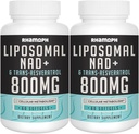 Lipozomální NAD + 800 mg s Trans- Resveratrolem 300 mg, Max Absorpce, Skutečná NAD + Posílení doplněk pro zdravé stárnutí, celulární energie, opravy DNA, dlouhověkost - 120 Softgels