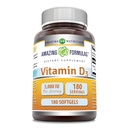 Úžasný vitamín D3 (cholekalciferol) Doplněk 124; 5000 IU na servírování 124; 180 Softgels 124; Non- GMO 124; gluten- Free 124; Made in USA