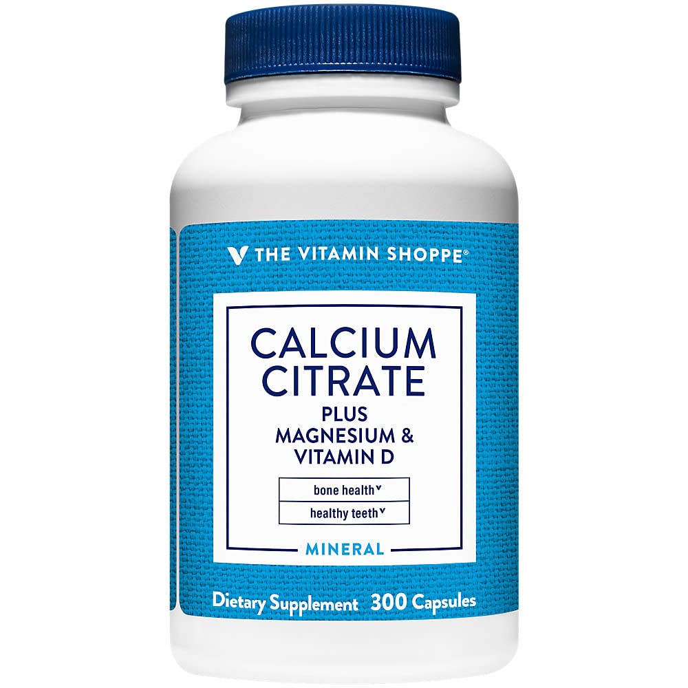 Vitamin Shoppe vápník Citrát + hořčík a vitamin D, víceminerální kostní doplněk, vitamín D AIDS Absorpce, vápník 999mg, hořčík 567mg, vitamin D 612IU na denní dávku (300 tobolek)
