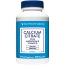 Calcium Citrate+Magnesium&Vitamin D,Multi-Mineral Bone Health Supplement,Vitamin D Aids Absorption, Calcium 999mg, Magnesium 567mg, Vitamin D 612IU per Daily dose (300 Capsules) by The Vitamin Shoppe