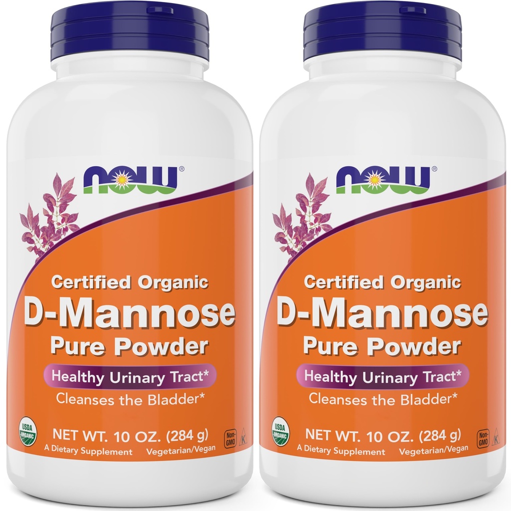Nyní potraviny čisté, organické D- Mannose 10 oz prášek (balení po 2) - Čistota močového měchýře a močový trakt doplněk zdraví - Non- GMO - Vegan Friendly - 2000mg / 2 Grams per Serving