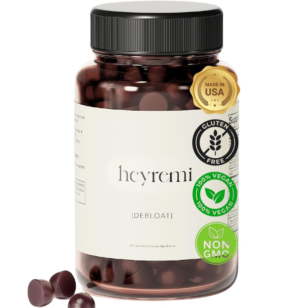 Debloat Gummies - Rychlé nafouknutí a plyna- Bylinná stravovací podpora s jablečným octem, Pampeliška a Zelená Tea- Cítit lehčí, pohodlné a energizované - 60 Gummies