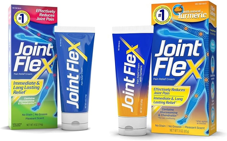 JointFlex Artritis Pain Relief Creams, 4 Oz a 3 Oz Tubes s kurkumou a Fusome Dodávka